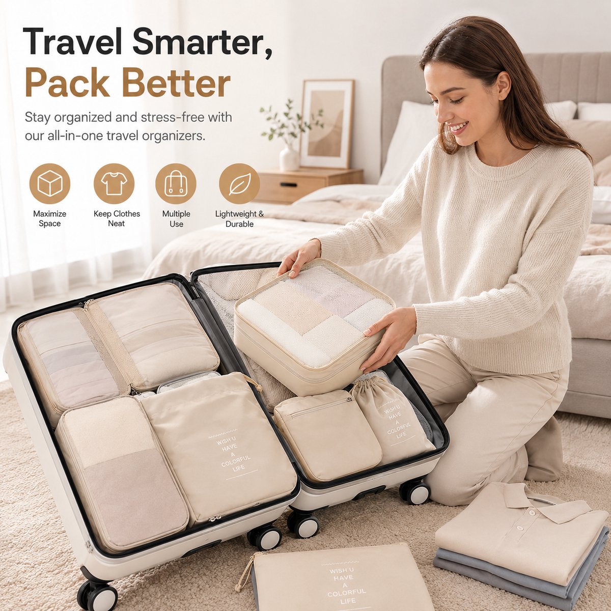 BOTC Packing Cubes Set 9-Delig - koffer organizer set - koffer organizer - afbeelding 5