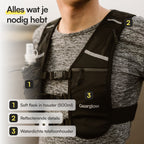 GearGlow® Hardloopvest met Drinken en Telefoonhouder - Soft Flask (500ml) Drinkhouder - Running Vest - afbeelding 3