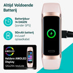FITAGE Stappenteller - Activity Tracker - Stappenteller Horloge - Smartwatch - Dames en Heren - Roze - afbeelding 4