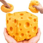 11X11X11 cm Giant Squishy Kaas Bal - Verlicht angst - Fidget Toys - Vingertop-knijpplezier - Decompressiespeelgoed - Anti-stress Knijpspeelgoed - Sensorisch decompressiespeelgoed - Geschikt voor volwassenen en kinderen - afbeelding 1