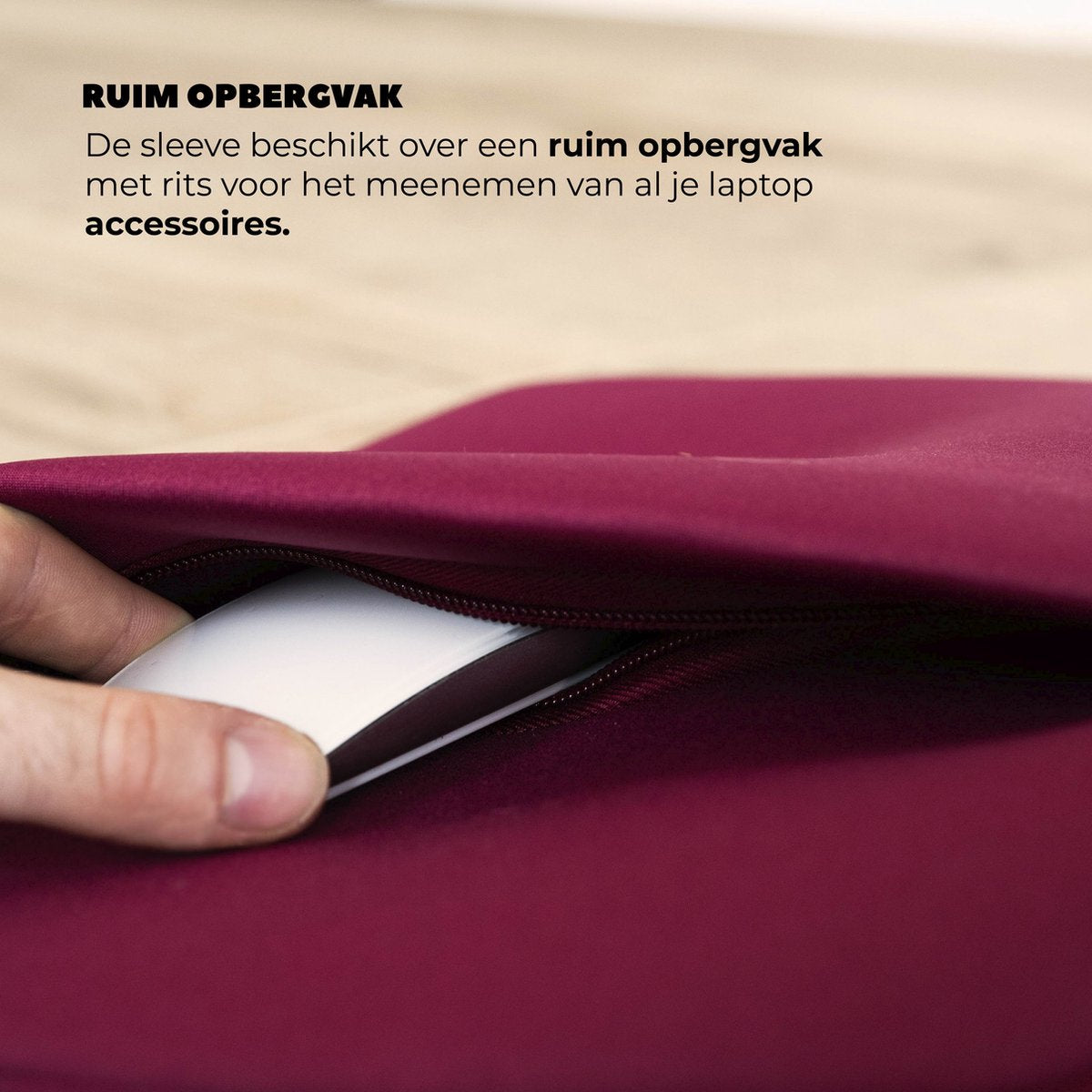 Coverzs Laptophoes - 14 inch - Bordeaux - afbeelding 5