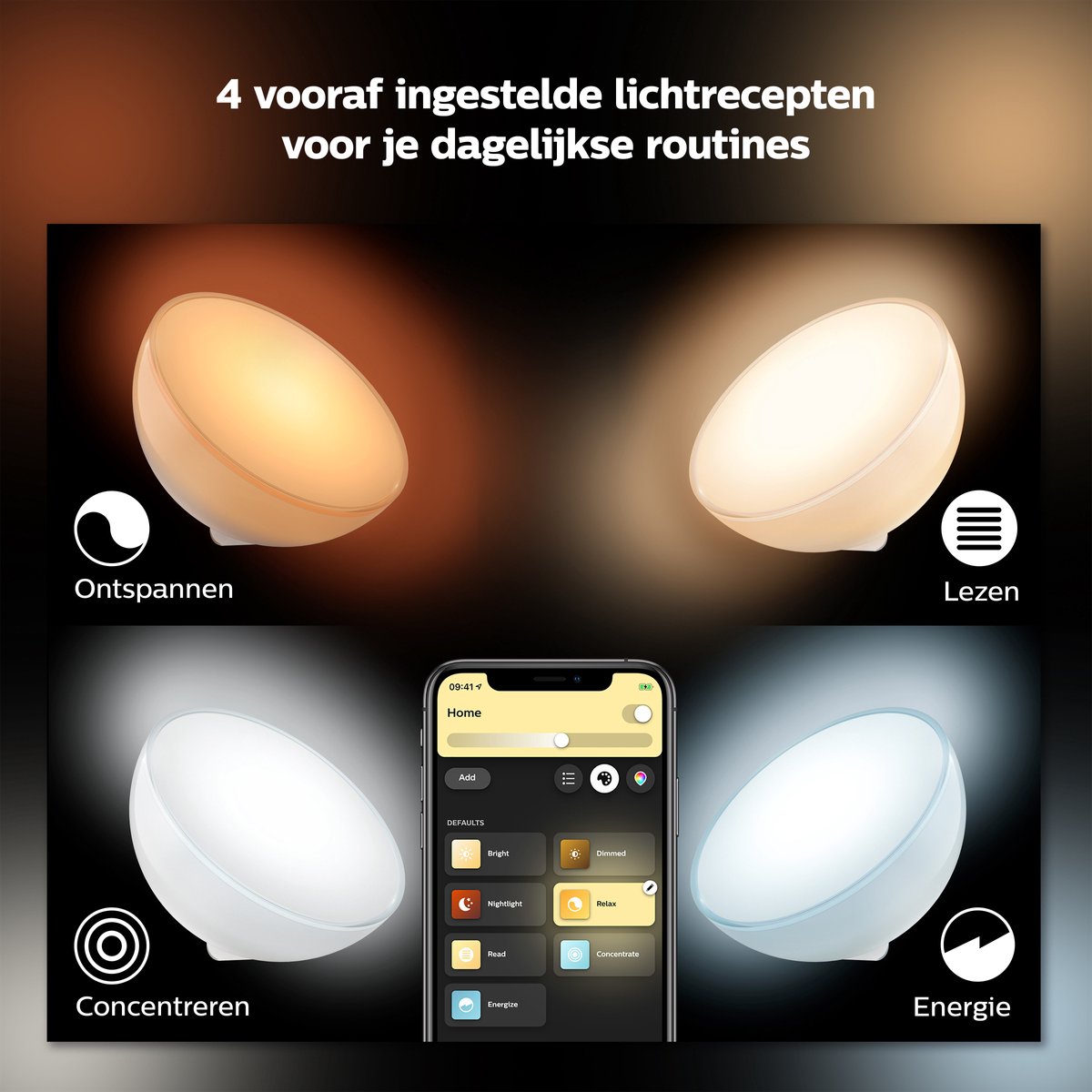 Philips Hue Go tafellamp - wit en gekleurd licht - afbeelding 5