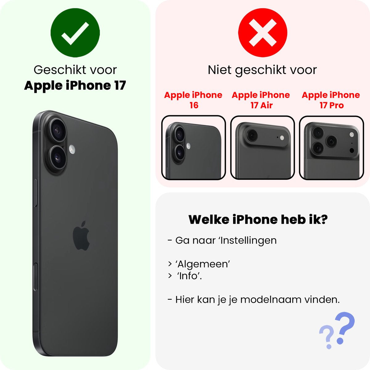 Screenprotector - Geschikt voor Apple iPhone 17 - 2 Stuks - Met Installatietray - Perfect Fit Kit - Beschermglas - Gehard Glas - Simpel Aanbrengen - Tempered Glass - Screen Protector - Case Friendly - afbeelding 2