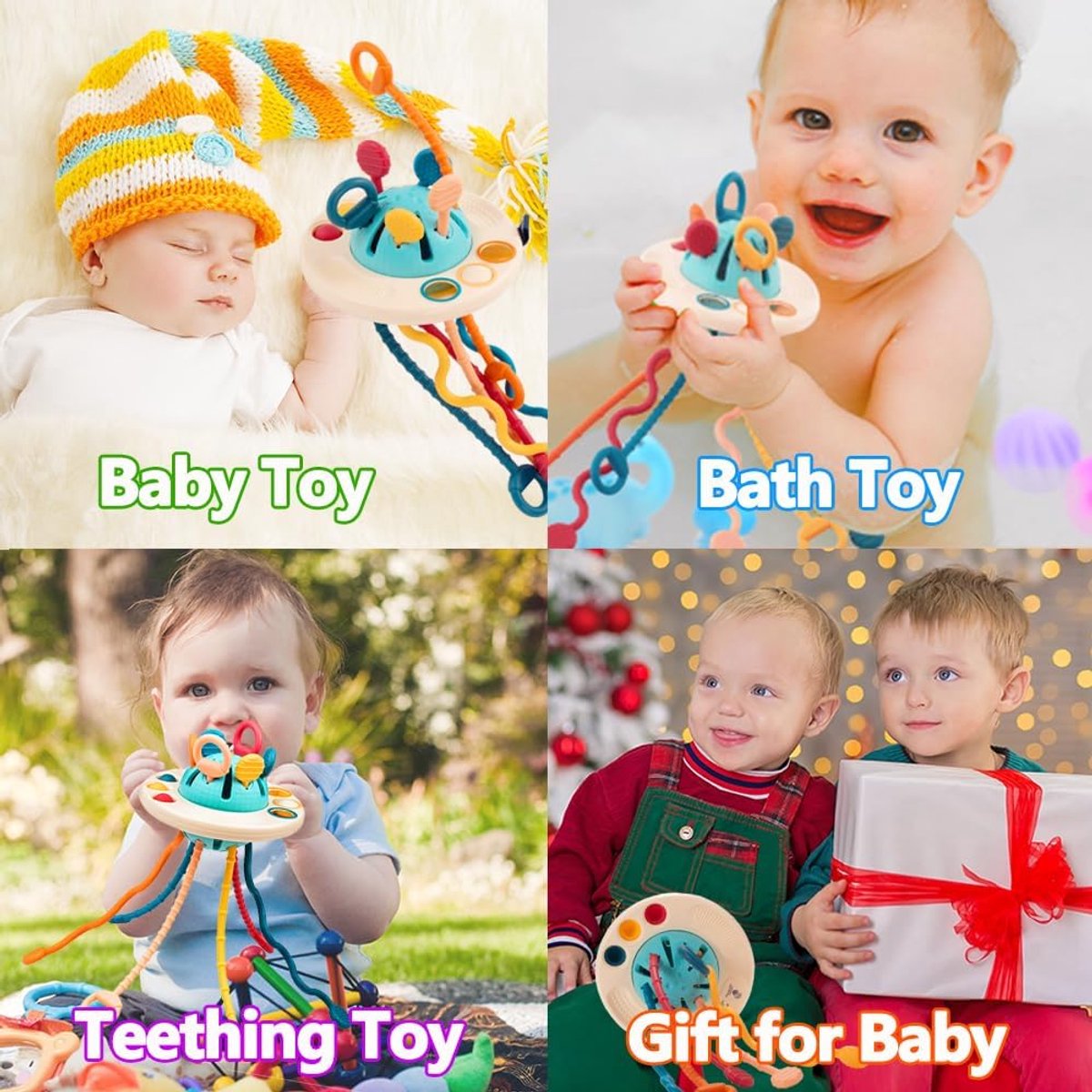 Casalora Montessori Speelgoed vanaf Baby 1 2 3 4 jaar - Educatief speelgoed voor baby's - Kinderspeelgoed Onderweg - Baby Speelgoed 6 7 8 9 10 Maanden - Ophangbaar - Baby-bijtspeeltjes - Baby sensorisch speelgoed - afbeelding 3