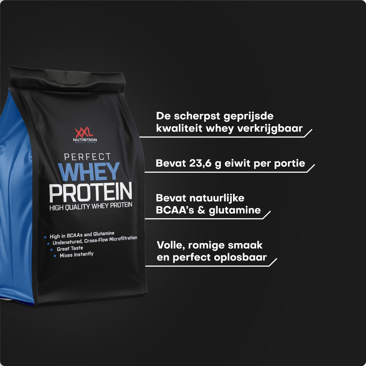 XXL Nutrition - Perfect Whey Protein - Vanille - Eiwitpoeder - 2000 g - afbeelding 2