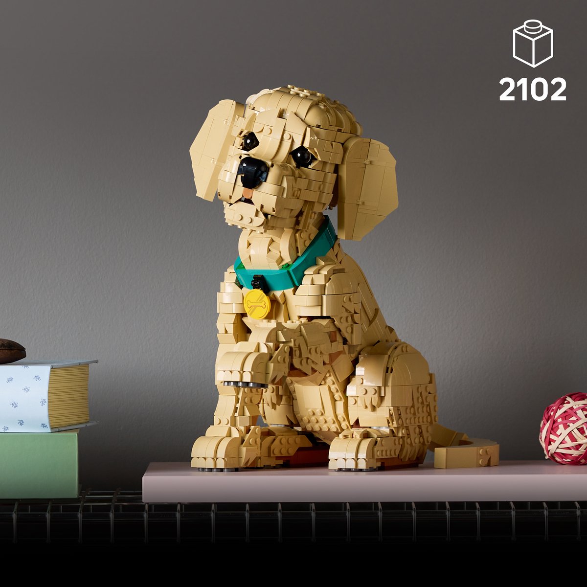 LEGO Icons Golden Retriever Puppy - Decoratieve Dierenfiguur - Bouwset voor Volwassenen - 11384 - afbeelding 4
