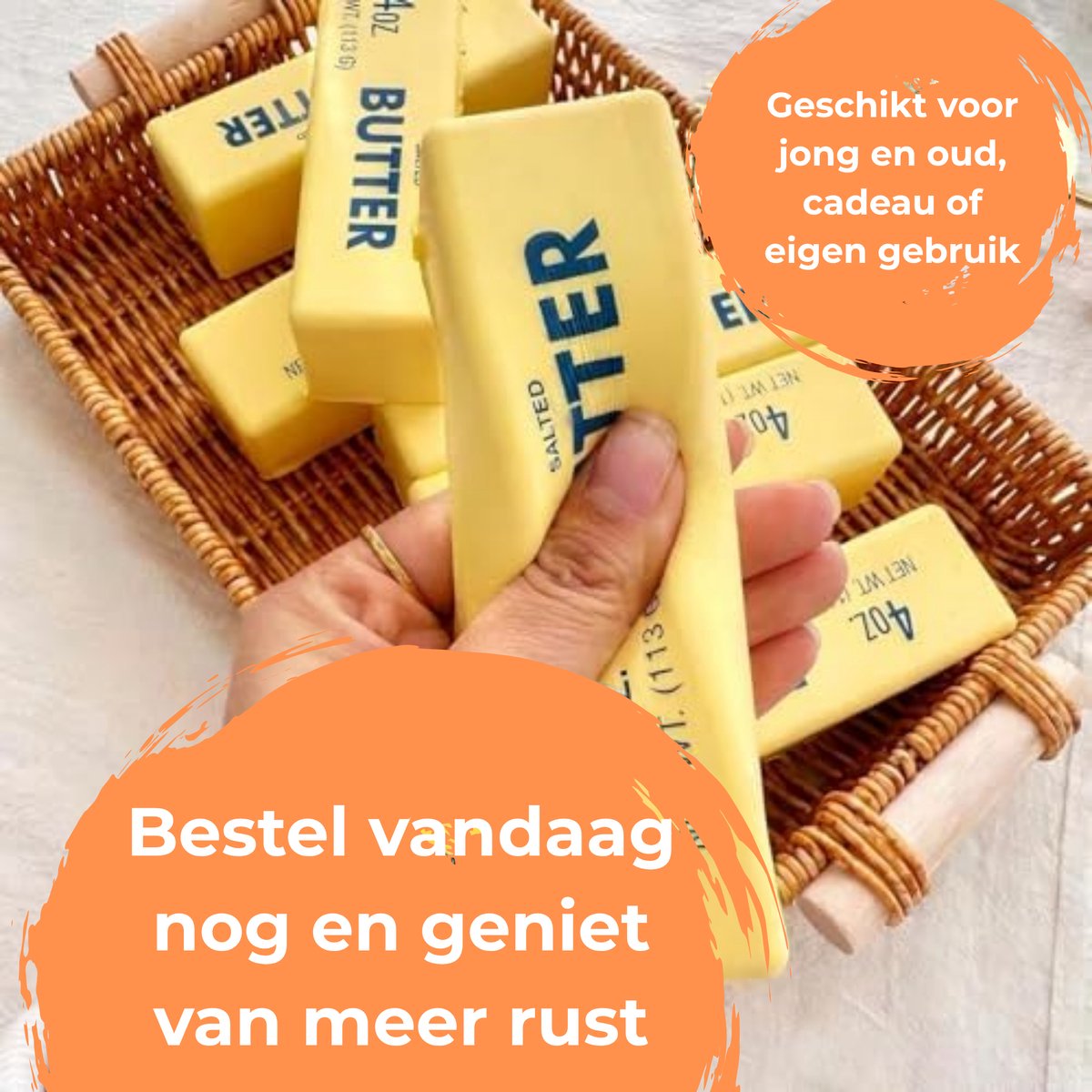 2x Stemap Boter Squishy - Stressbal - Squishy Butter- Kwalitatieve Squishy - Aangename Geur - afbeelding 3