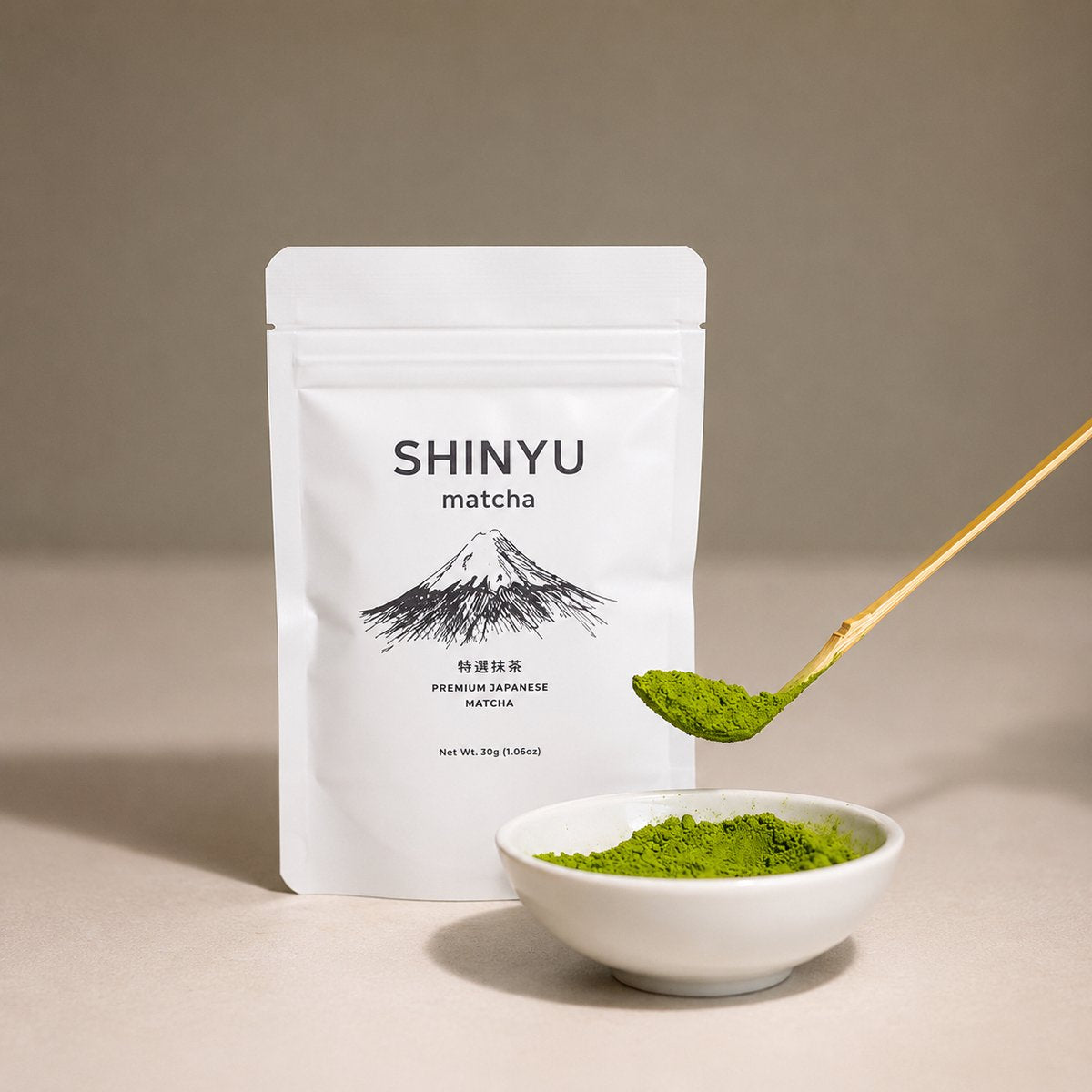 SHINYU Matcha - Ceremonial Grade A - Matcha thee poeder - Premium Japanse matcha poeder puur - Single Pack - 30g - afbeelding 1