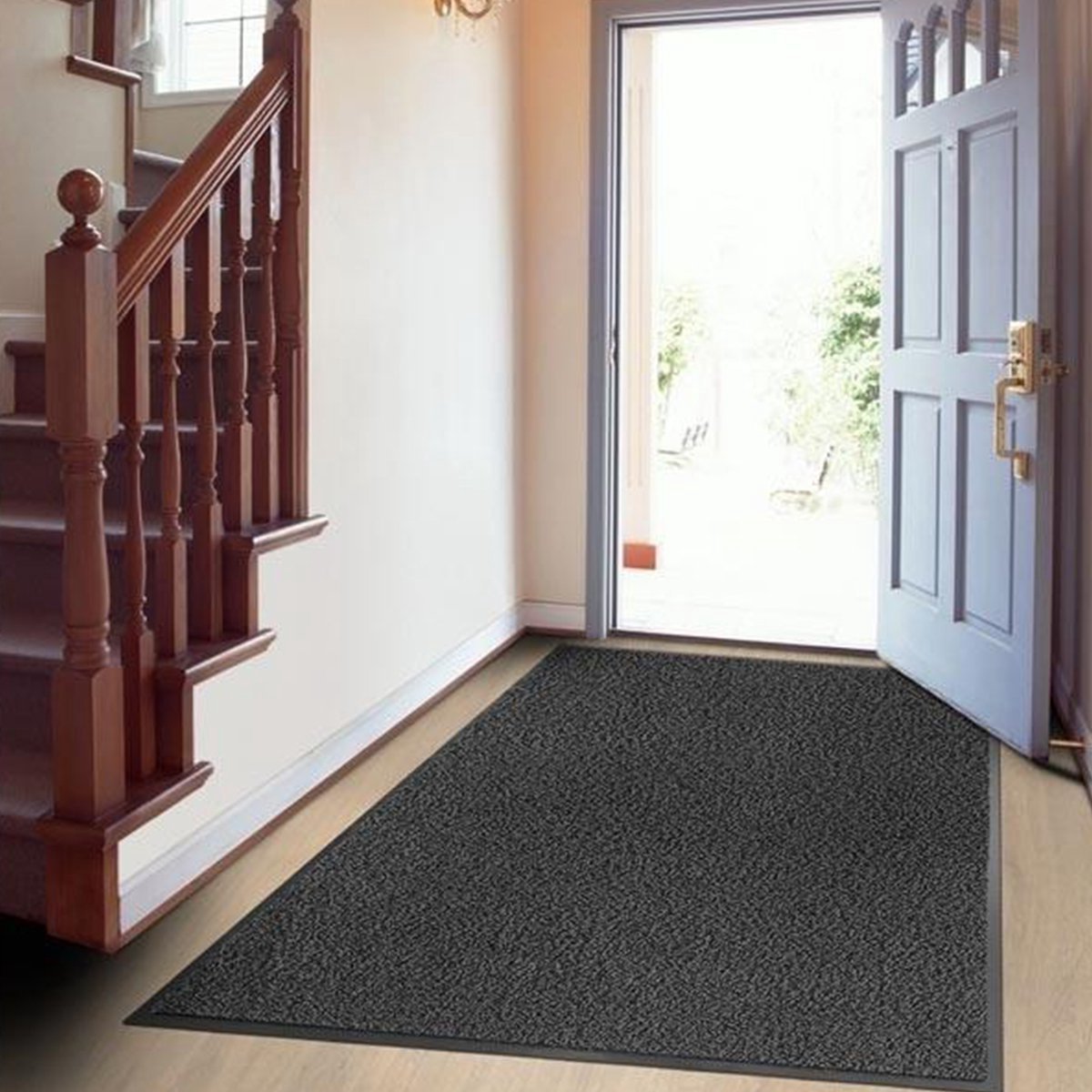 Schoonloopmat | XXXL | Droogloopmat voor binnen | 90x150 Antraciet | Anti slip deurmat - afbeelding 4