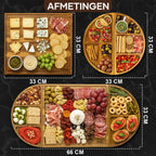 Villux Tapasplank - Borrelplank - Serveerplank - Kaasplank - Hapjesplank - Taspasplank Acacia - Borrelplank Magnetisch- Inclusief Ebook - 66CM - afbeelding 5