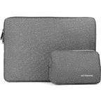 Laptophoes 15,6 inch - Laptop Sleeve, Tablet Hoes met kabel organizer etui - Donker Grijs - afbeelding 4