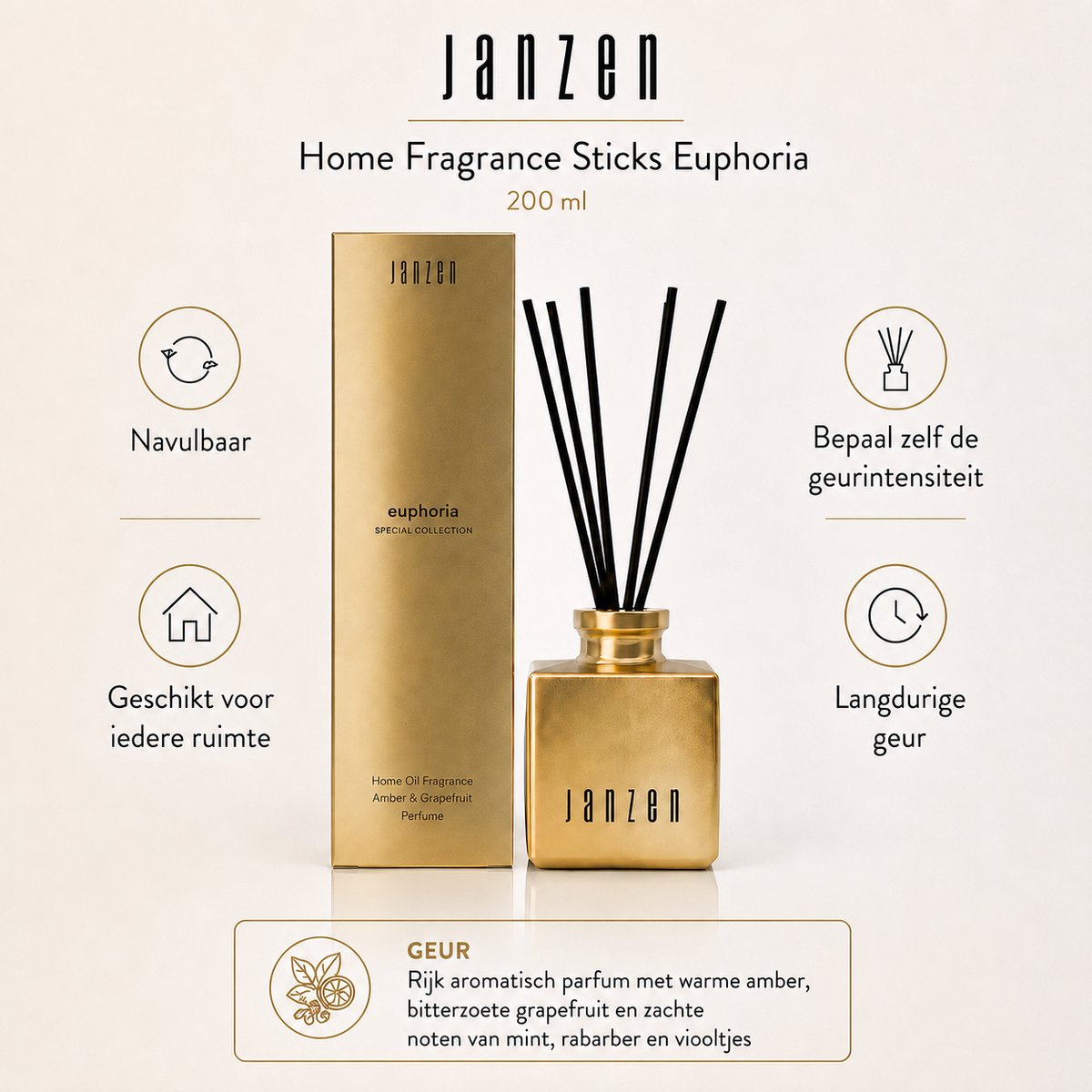 JANZEN Home Fragrance Sticks Euphoria - afbeelding 2