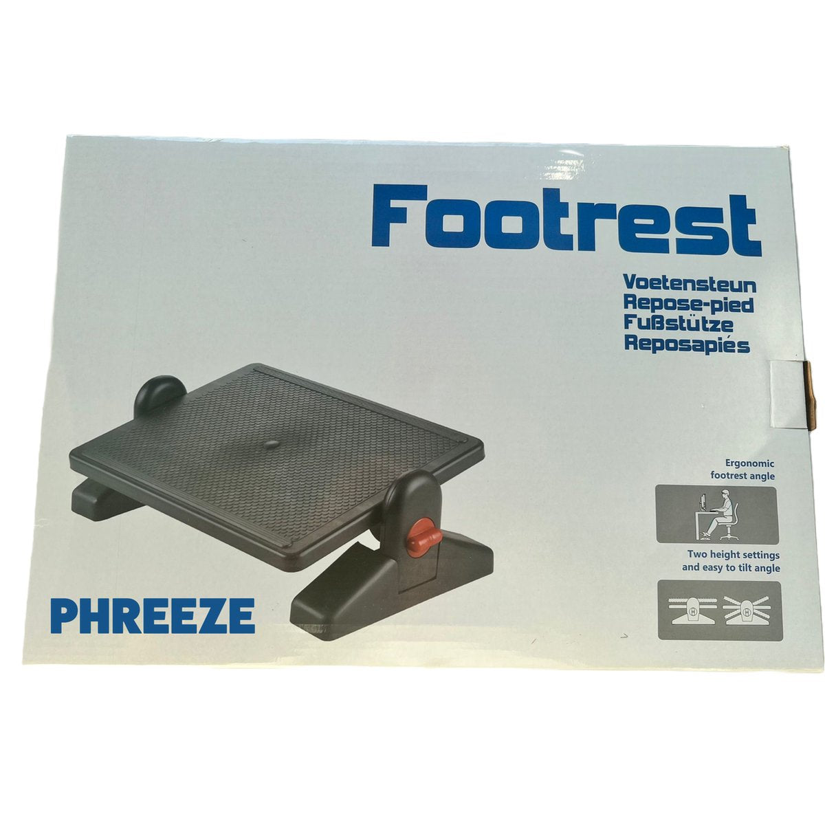 Voetensteun Bureau Ergonomisch - DIN 4556 Norm - Bureau Accessoires - Ergonomische Voeten Steun - Voetenbankje Verstelbaar - Anti Slip Foot Rest - Voetenbankje - afbeelding 5