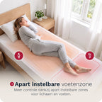 Inventum HN197V elektrische onderdeken 160x80 cm - 1 persoons - Warmtedeken - 9 warmtestanden - Aparte voetzone - Anti-allergie - Antibacterieel - Turbostand - Fleece - Wit - afbeelding 4