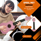Finesse Ukelele - Starterset - 21" - Ukulele - Kind - Muziekinstrument - Roze - afbeelding 4
