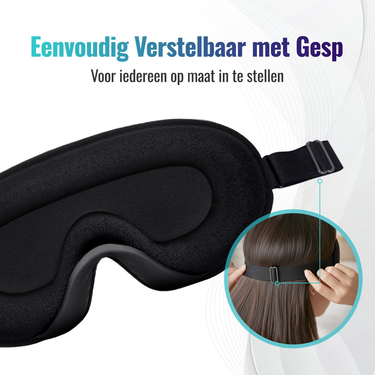 Somnifiq Slaapmasker - Luxe 3D Oogmasker Slaap - Zijden Slaapmasker - Traagschuim - 100% Verduisterend - Voor Mannen en Vrouwen - afbeelding 5