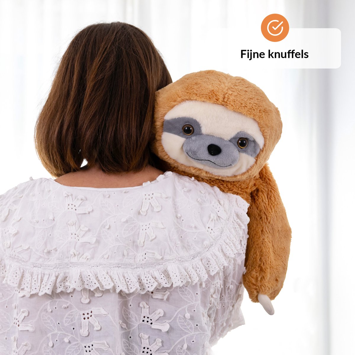 Verzwaringsknuffel Luiaard 2,3 KG - Weighted Stuffed Animal Sloth - Verzwaringsknuffel Volwassenen -Verzwarings Knuffel - Antistress Knuffel - Verzwaringsknuffel Kind Therapeutisch Speelgoed, Machinewasbaar - Stressverlichting en Focus - afbeelding 2