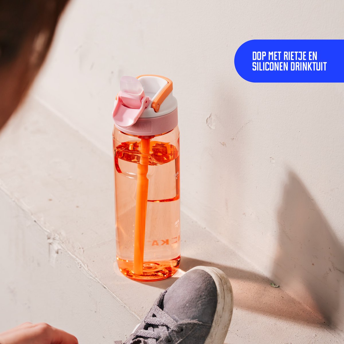 Kambukka Lagoon waterfles 750ml - Mango Tango met geïntegreerd rietje - 100% lekvrij - afbeelding 5