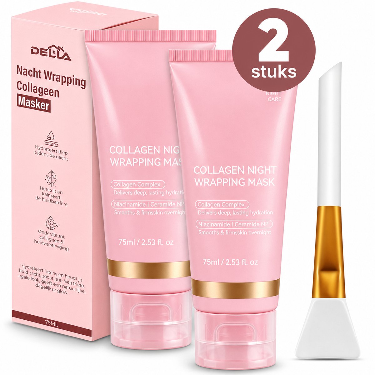 Collageen Wrapping Masker - 2 stuks - 150ML - Nacht gezichtsmasker - Hydraterend & Verstevigend - Korean skincare - peel off - afbeelding 1