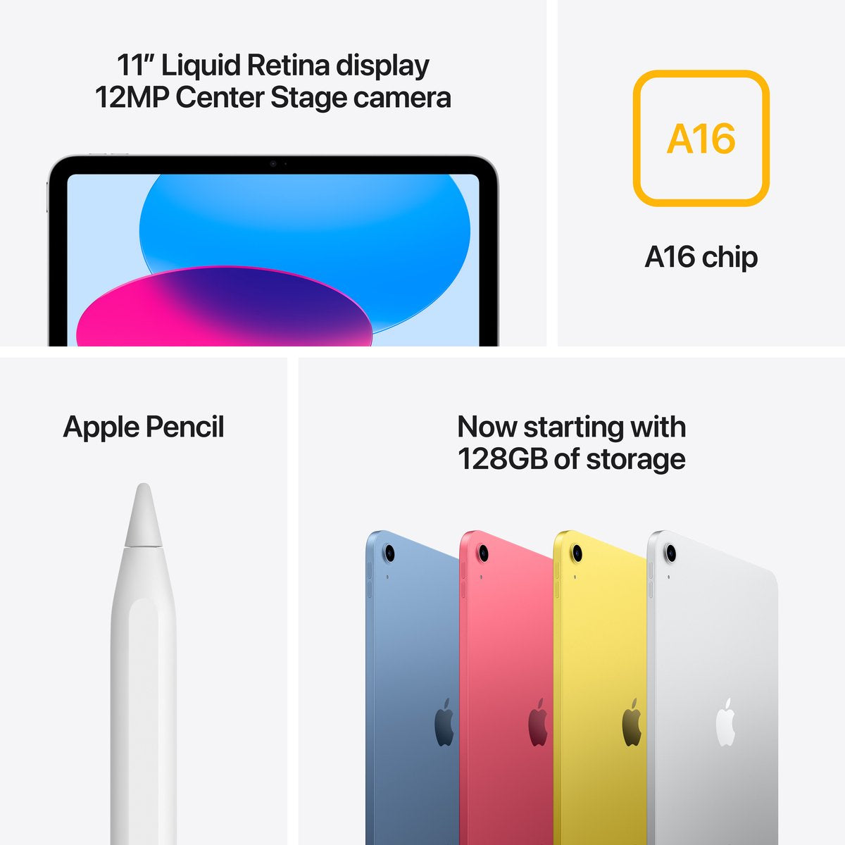 Apple iPad A16 (2025) - 11 inch - Wi-Fi - 128GB - Blue - 11e generatie - afbeelding 5