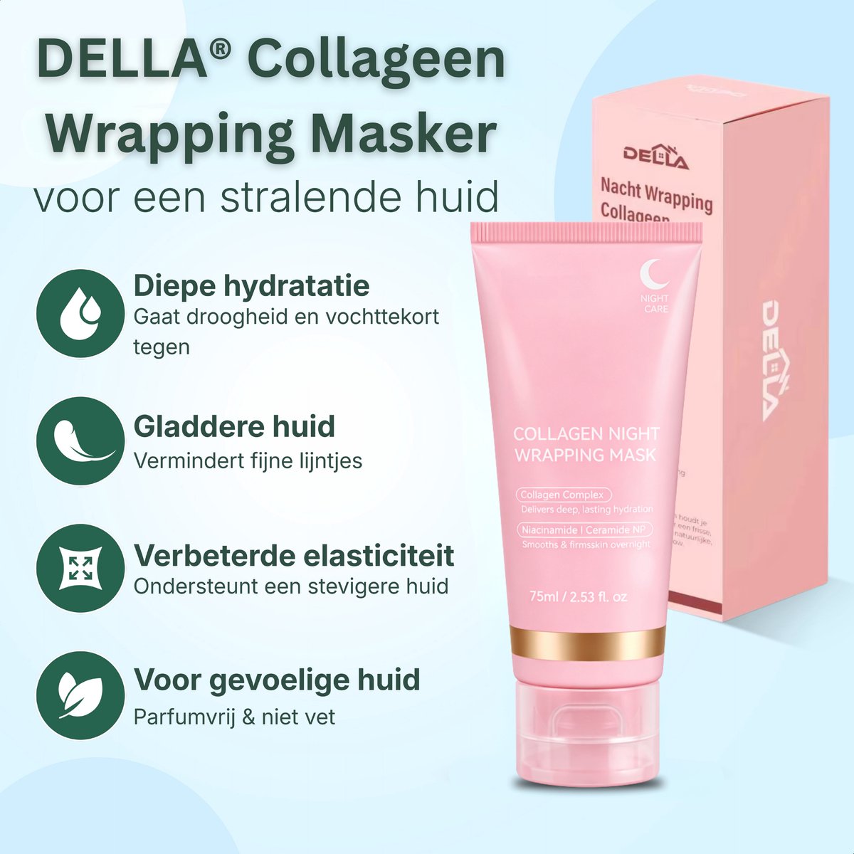 Collageen Wrapping Masker - 2 stuks - 150ML - Nacht gezichtsmasker - Hydraterend & Verstevigend - Korean skincare - peel off - afbeelding 2