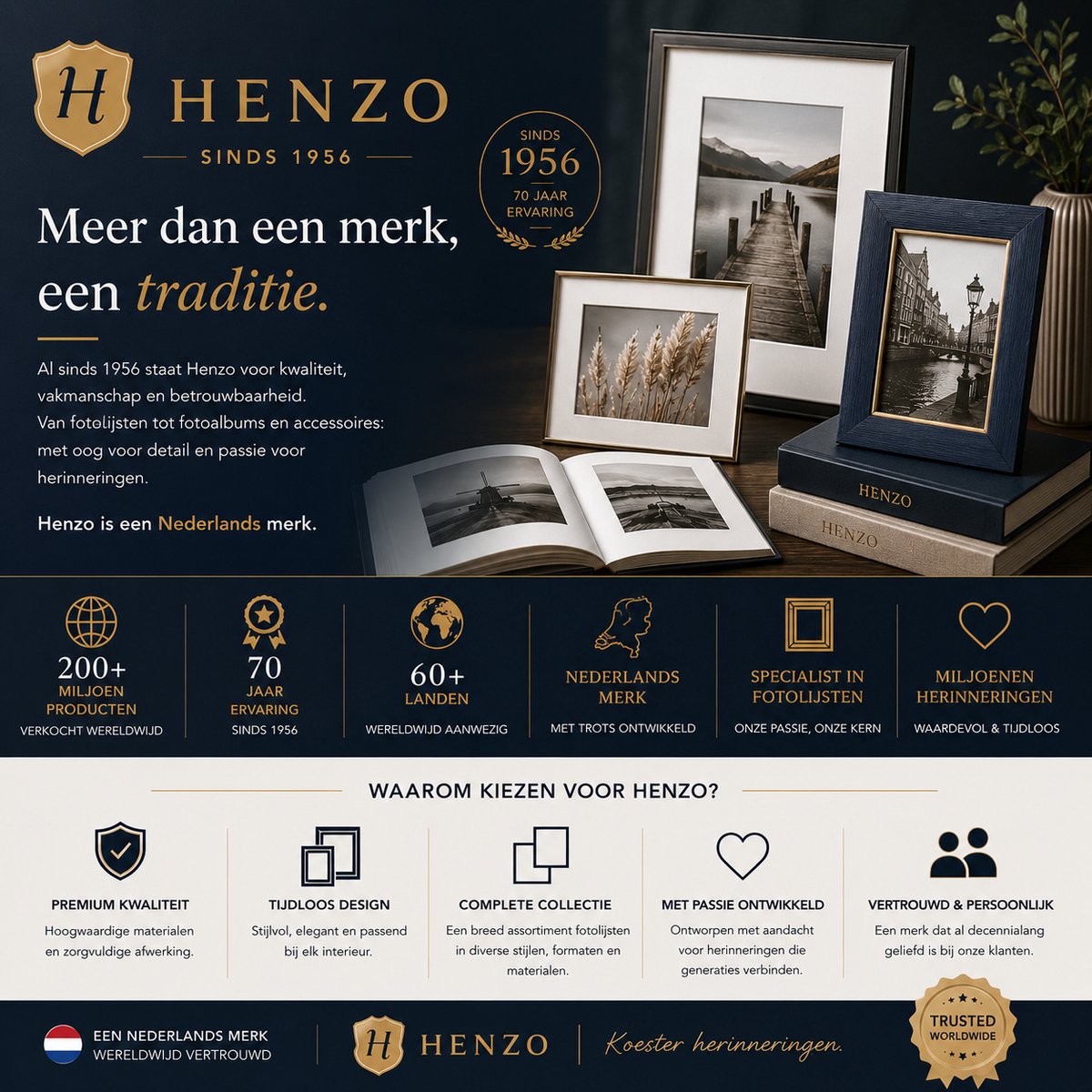 Fotolijst - Fotomaat 60x80 cm - Zwart - afbeelding 2