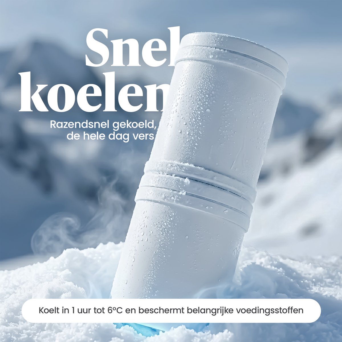 Evite Draagbare Melkkoeler - 700 ml - Ideaal voor Onderweg, Werk & Reizen - RVS - Inclusief 2 BPA-Vrij Bewaarflessen - 24u Koeling - afbeelding 5