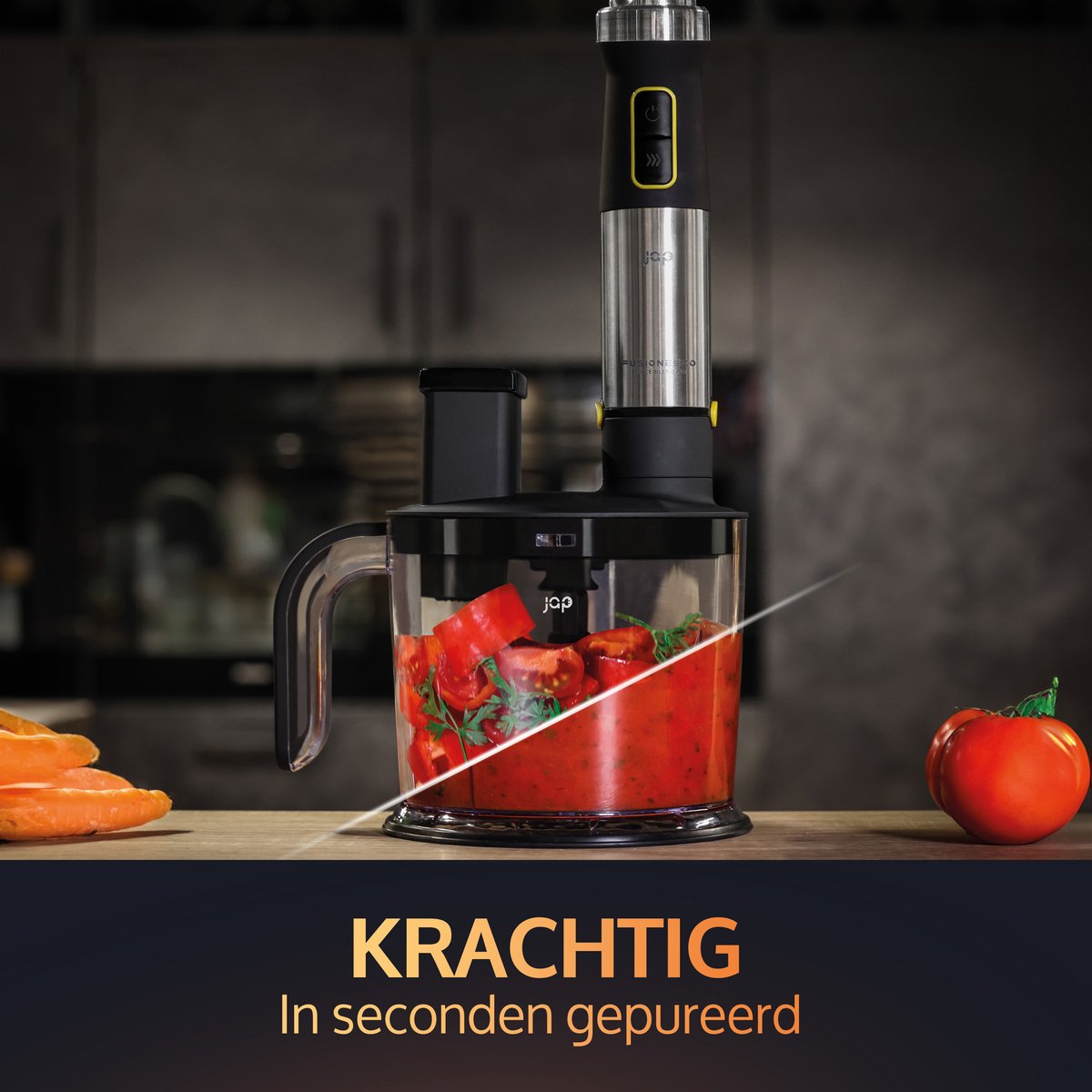 Staafmixer Set met Foodprocessor - Voor Soep, Smoothies en Baby Hapjes - Inclusief Maatbeker, Spiraalsnijder, Garde en Klopper - 1500W met 21 Snelheden - JAP ForceBlend F3 - afbeelding 3