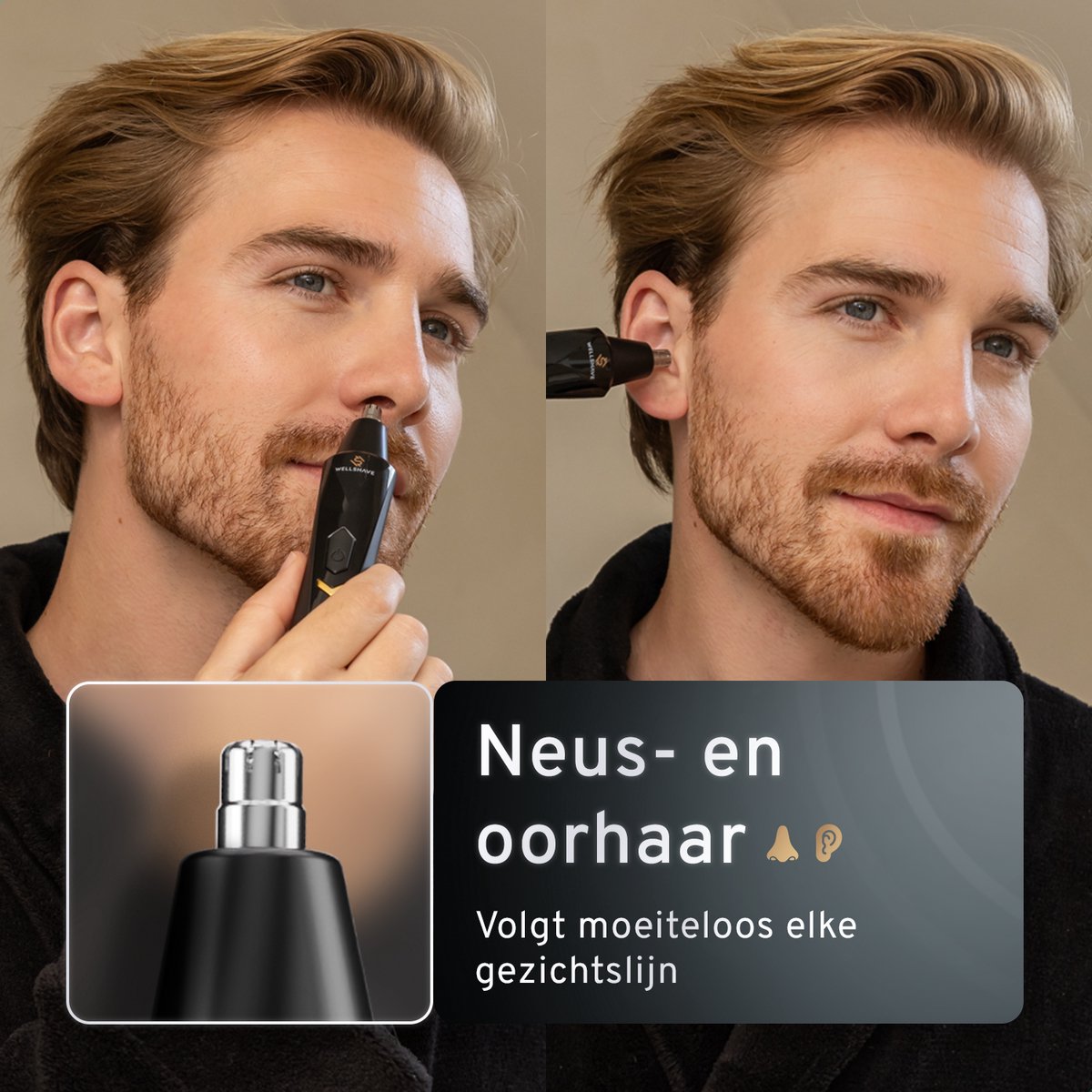 Wellshave 1 in 1 Neustrimmer Essential - Wenkbrauw en Oorhaar trimmer - Neustrimmer mannen - Neushaartrimmer - afbeelding 4