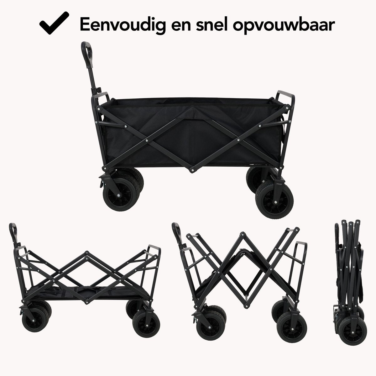 Infinity Goods Bolderkar XL - opvouwbaar - 180 kg - afbeelding 5