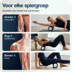 Hulser Foam Roller 33 cm - Massage roller - Fitness en Yoga foamroller - Zwart - afbeelding 4