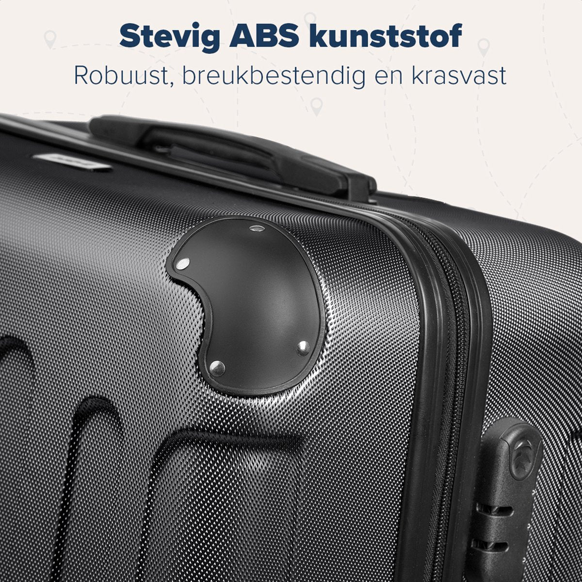 TRVLMORE Handbagage Koffer - 38L - Cijferslot - Lichtgewicht - Trolley - 54x36x20cm - Past binnen 55x40x20 cm - Zwart - afbeelding 5