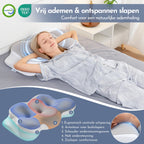 Anti Snurk Kussen – Vlinderkussen – Apneu Slaapkussen – Ademvrij Hoofdkussen – Slaap apneu Kussen – Traagschuim – 2 Hoogtes – 61x36cm – Douzle - afbeelding 3