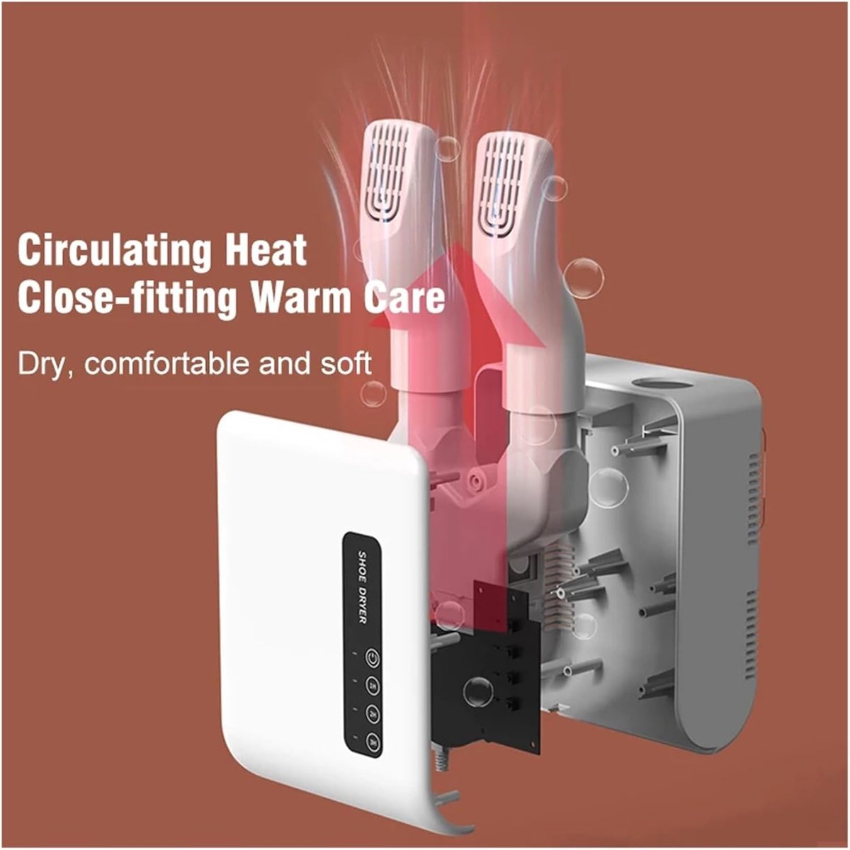 Montzys® Schoenendroger en Schoenverfrisser - Schoendroger Electrisch - Monteerbaar op de Muur - Elektrische Schoendrogers - Schoenen Droger met Timer & Droogfunctie - afbeelding 5