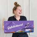 Mega Milka met tekst "Gefeliciteerd" - 600 gram - Chocoladereep - Chocolade - afbeelding 1