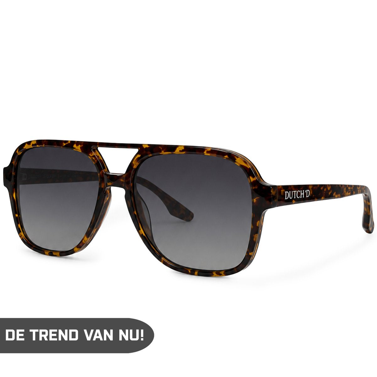 DUTCH'D® - Zonnebril - Heren & Dames - Polarized - Tortoise - Sterk Montuur - Met Case - Gepolariseerd - Auto bril - UV 3 Bescherming - afbeelding 1