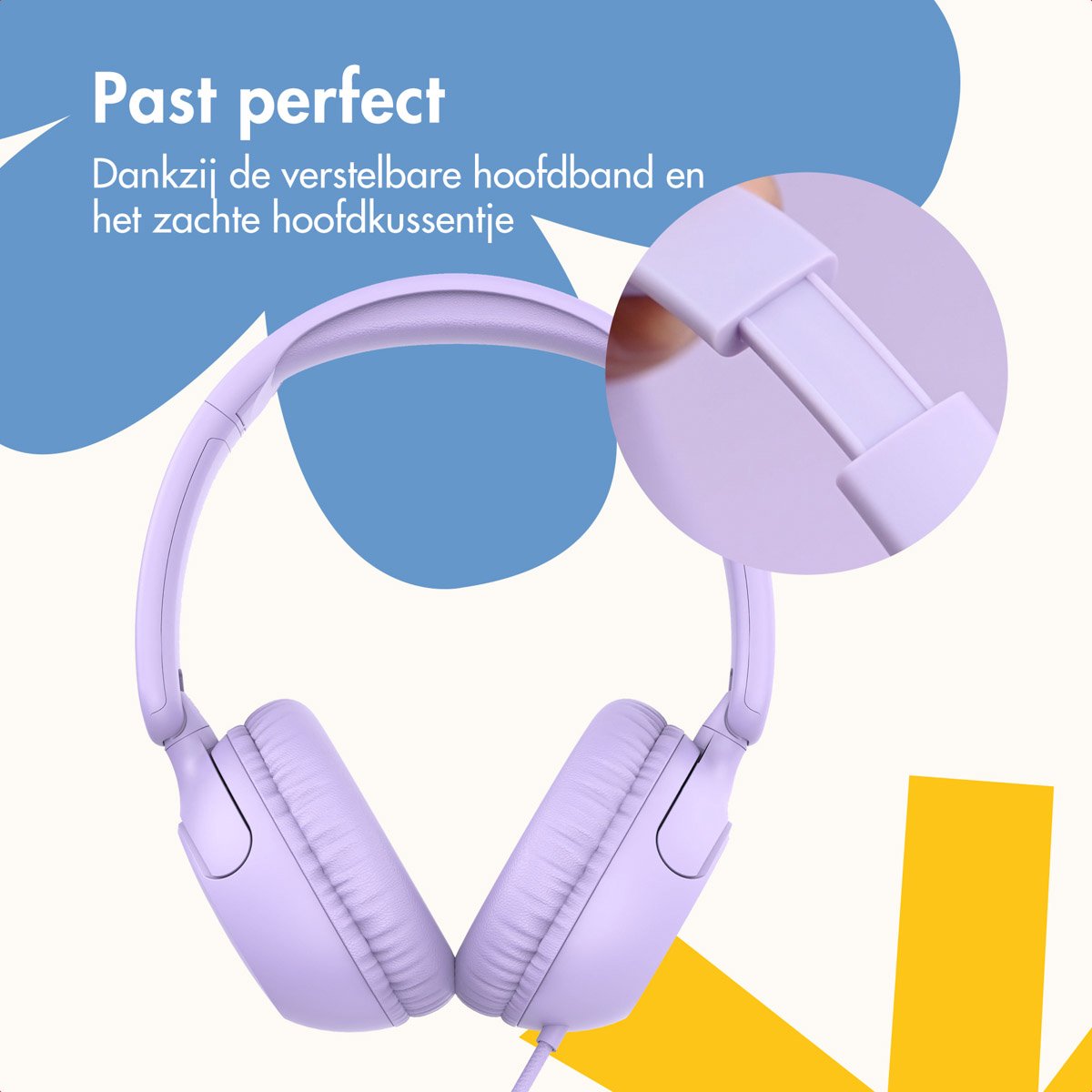imoshion Kinder Koptelefoon met Draad - Met Decibelbegrenzer en Stickervellen - Koptelefoon Kinderen met AUX Kabel - afbeelding 5