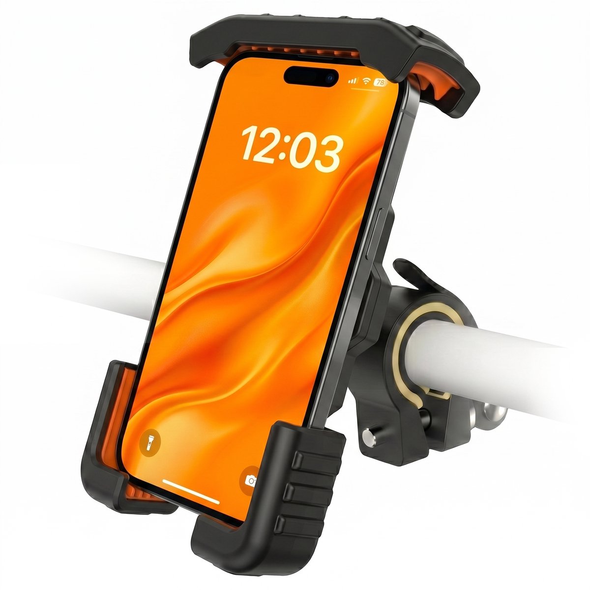 R2B Robuuste Telefoonhouder Fiets, Motor en Scooter - Safety Lock - Gsm Houder Fiets - Fietshouder - Fiets Telefoonhouder - Smartphone Houder Fiets - Accessoires - Phone Holder Bike - afbeelding 1