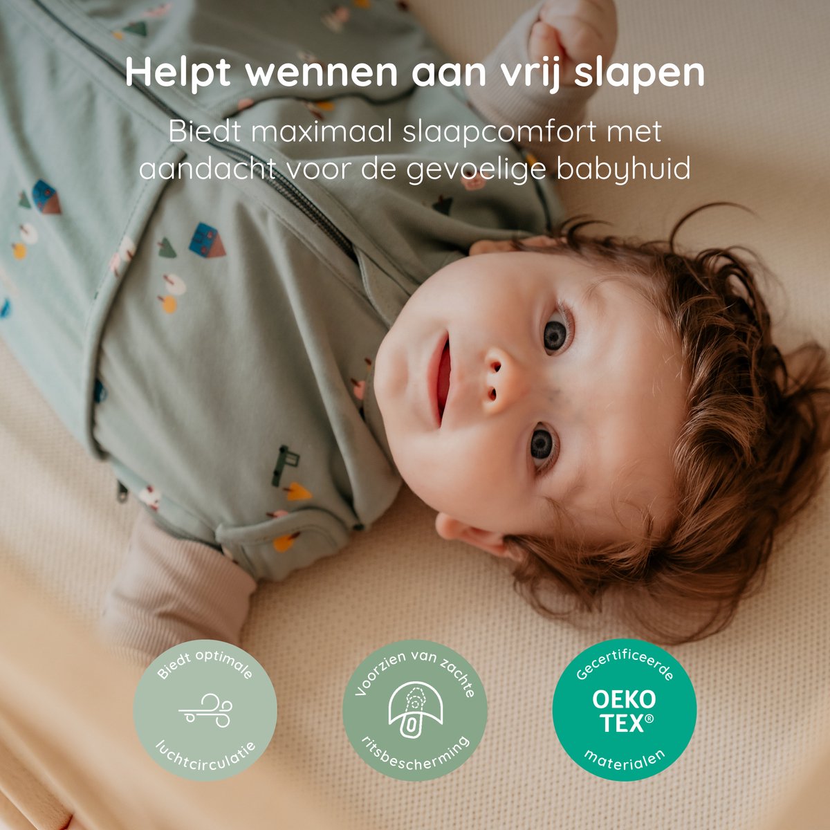 Puckababy Mini Inbakerslaapzakje - 3-6m - Tiny Village - TOG 0.5 - afbeelding 4