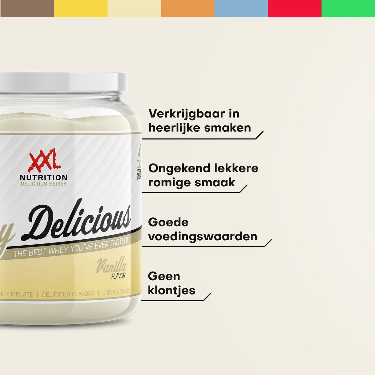 XXL Nutrition - Whey Delicious - Vanille - Eiwitpoeder - 1000 g - afbeelding 2