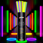 Partizzle 100 stuks Glow in the Dark Sticks met Connectors - Glowsticks - Neon / Carnaval / Kerst / Oud en nieuw Party Artikelen Breekstaafjes - Verjaardag Feest Versiering / Decoratie - 7 Kleuren - afbeelding 1