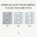 Bright Beauty® Make-up Spiegel met Verlichting - Hollywood Spiegel - 58×46 cm - 15 LED Lampen - afbeelding 3