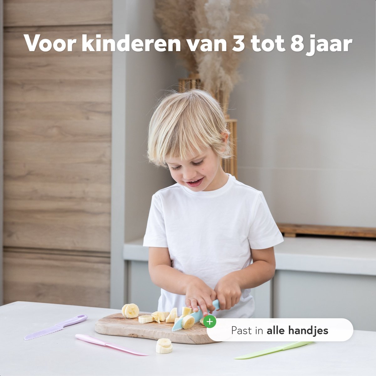 Kindermessen set - 4 Delig - Montessori mes - Koken kinderen - Zelfstandig koken - Kindvriendelijk materiaal - Qwali - afbeelding 4