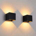 Luminize Wandlamp Zwart 2 stuks - 12w - geschikt voor binnen en buiten - afbeelding 1