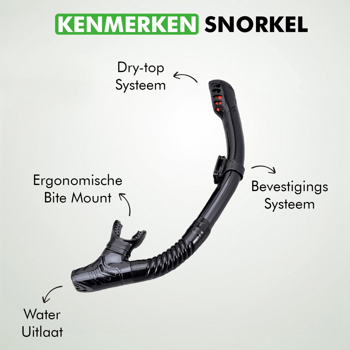 Travelhawk Snorkelmasker - Snorkel - Snorkelset - Duikbril met Snorkel - Duikmasker - Duikbril Kinderen - Duikbril Volwassenen - Versterkt Glas - Dry Top - Zwart - afbeelding 2