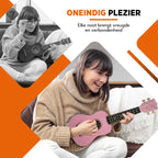Finesse Ukelele - Starterset - 21" - Ukulele - Kind - Muziekinstrument - Roze - afbeelding 5