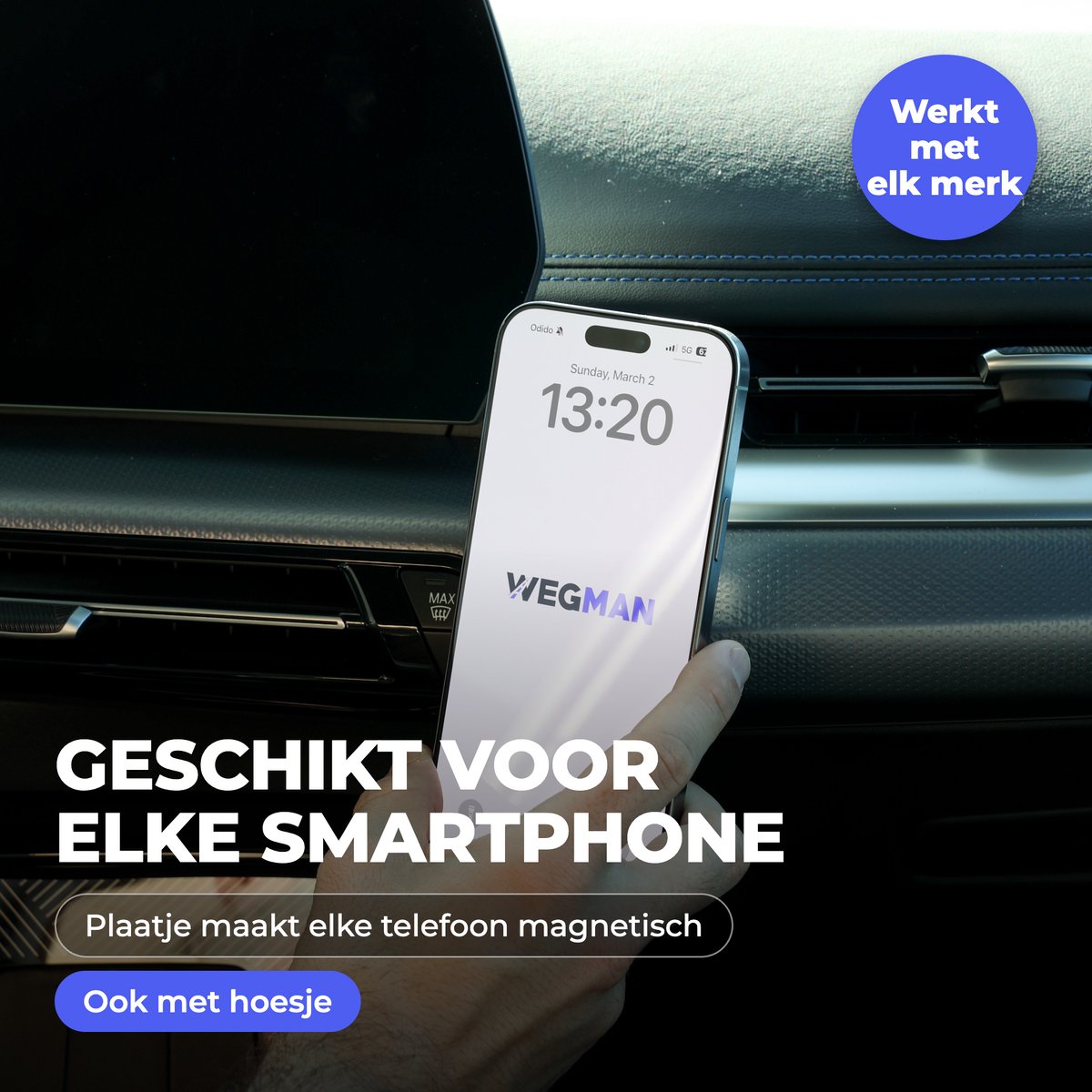Wegman Telefoonhouders Auto Magnetisch - Dashboard - Off-Road & Drempel Proof Magneet - GSM Houder Mobiel Carkit - afbeelding 3
