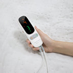 Eenpersoons elektrische onderdeken met aparte voetzone - 190x90 cm - Anti allergie - Antibacterieel - 6 warmtestanden - Voetwarmte - Warmtedeken - Fleece - STAUS&BACH DualZone - Wit - afbeelding 4