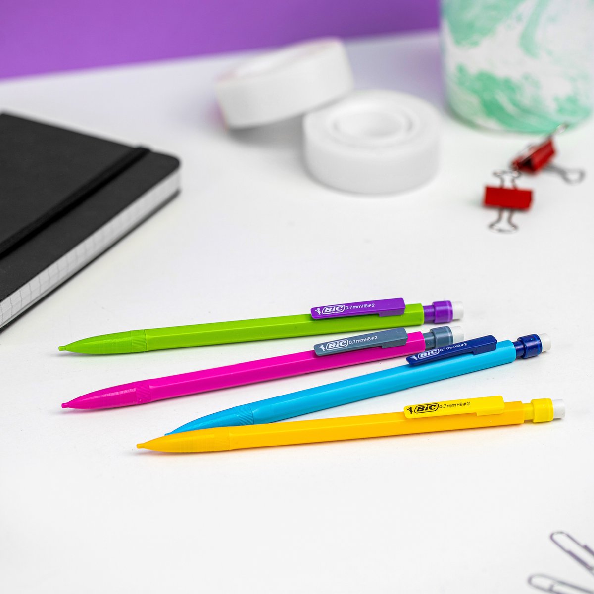 BIC Matic Fun - Vulpotlood met gum - HB Potlood 0.7 mm - 10 Stuks - afbeelding 2