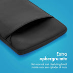imoshion Laptop sleeve met vak - Laptop Hoes geschikt voor 15 / 15.3 / 15.6 / 16 / 16.2 inch - Zwart - afbeelding 4